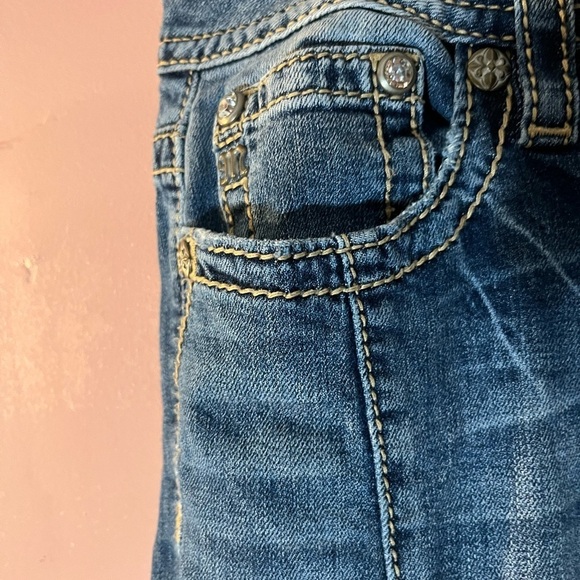 Miss me ladies heaven flare wide leg high rise jeans boho grunge retro size 30 - Picture 7 of 13